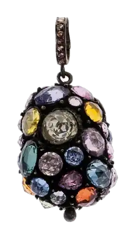 Yossi Harari multicolored gemstone pendant