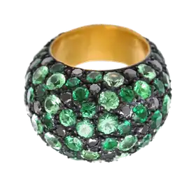 Yossi Harari green gemstone ring
